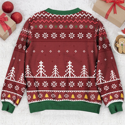 Christmas God Says I Am Name Letter In Bible - Personalized Ugly Sweater