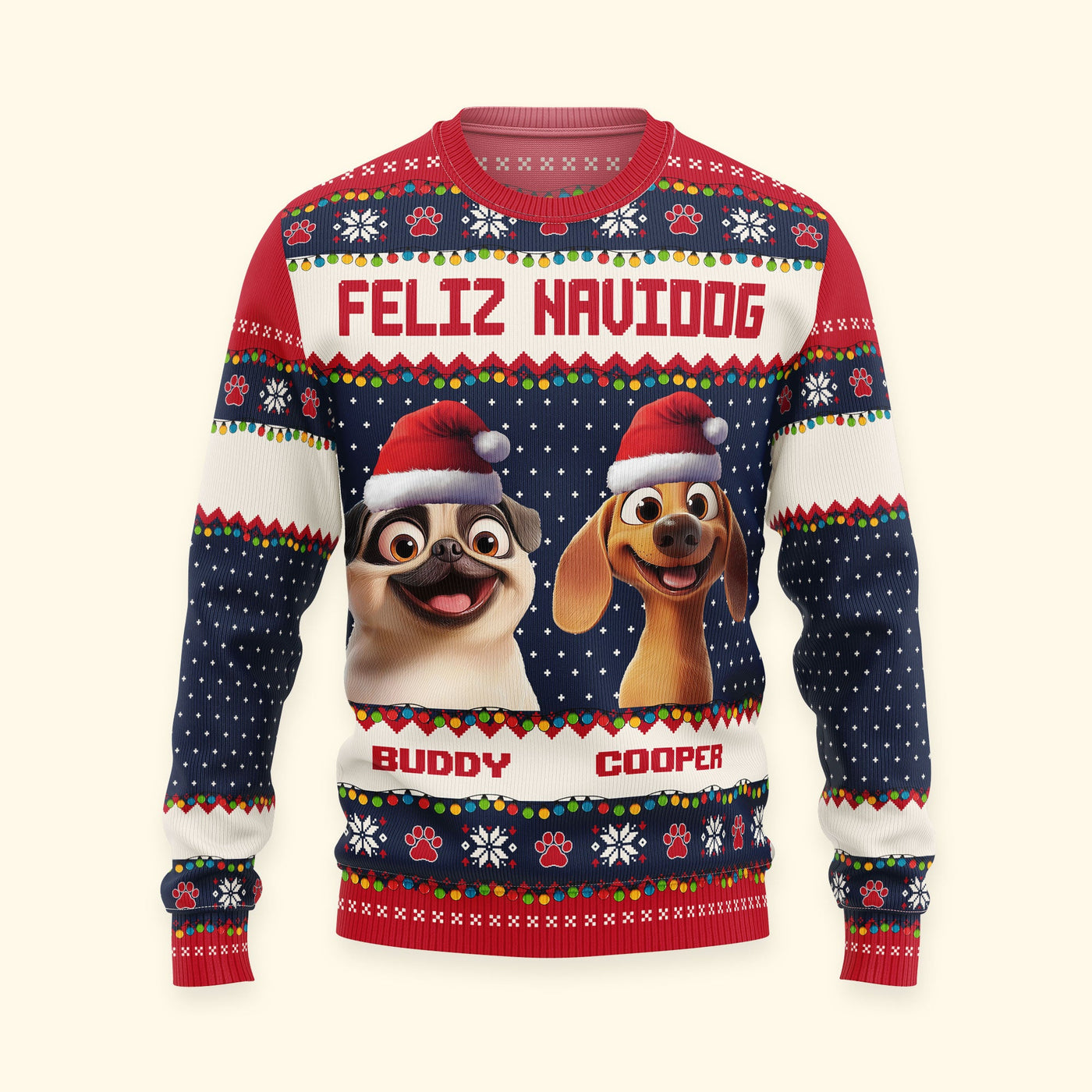 Feliz Navidog - Personalized Ugly Sweater