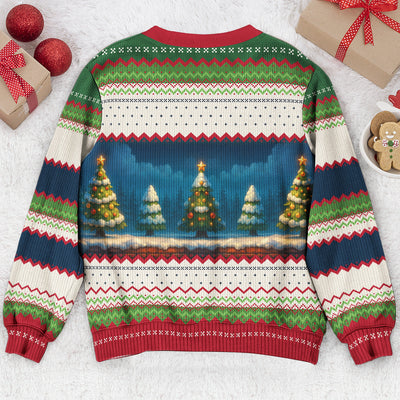 Ho Ho Holy I Need A Beer Bourbon Wine And My Dog New Ver - Personalized Ugly Sweater