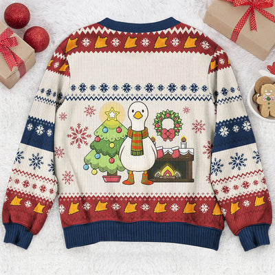 Just A Jolly Goose - Personalized Ugly Sweater