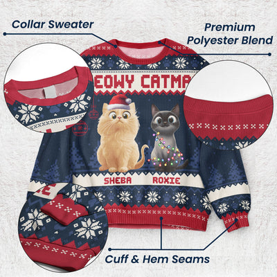 Meowy Catmas - 3D Style - Personalized Ugly Sweater