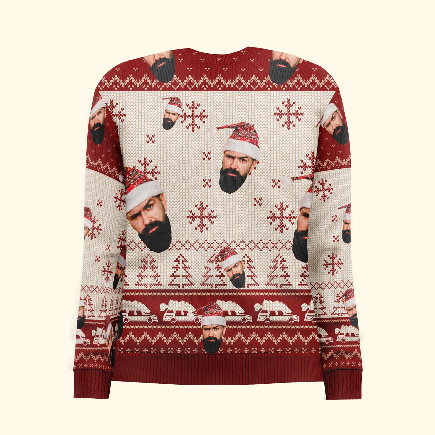 Merry Christmas Sh!*ter's Full - Personalized Photo Ugly Christmas Sweater