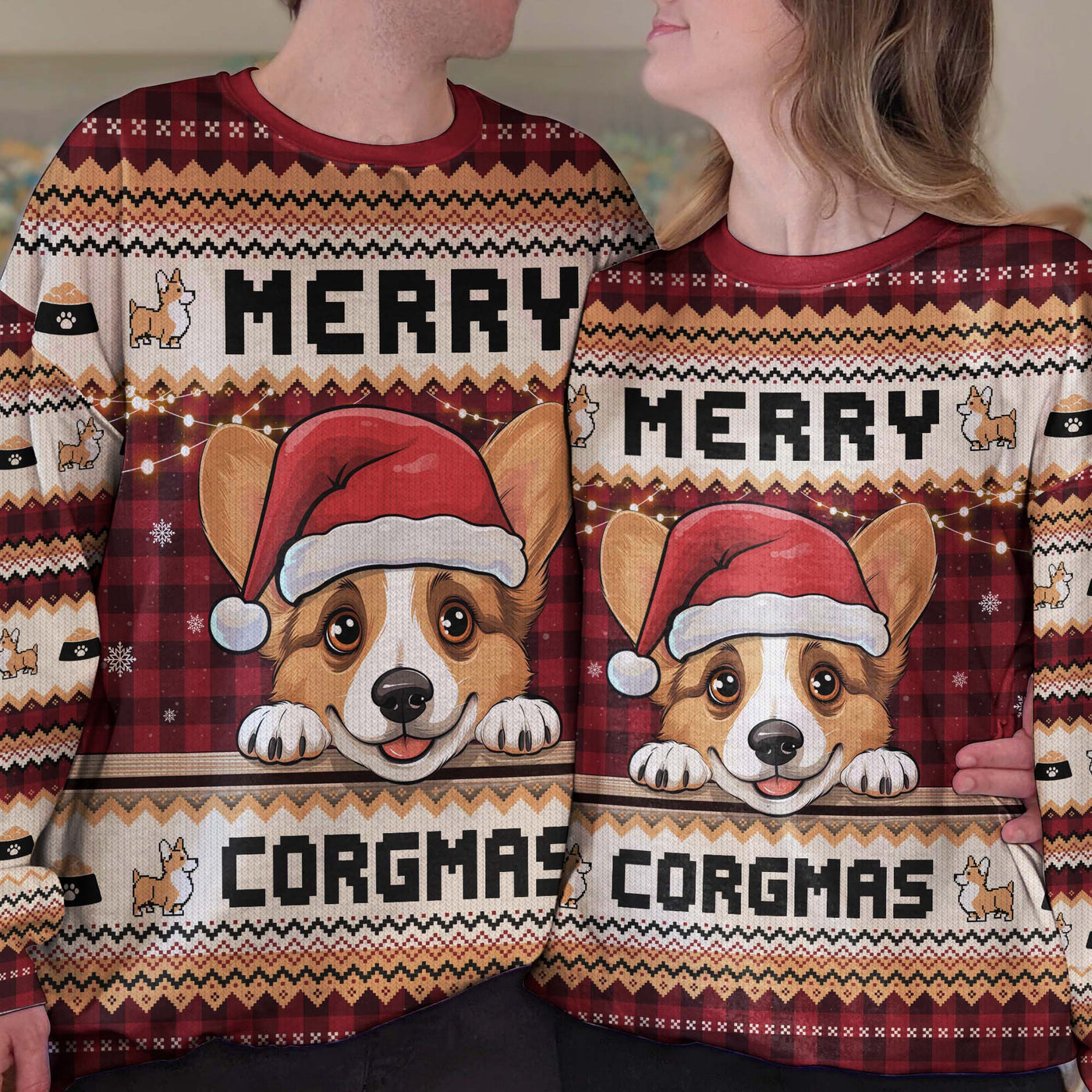Merry Corgmas - Personalized Ugly Sweater