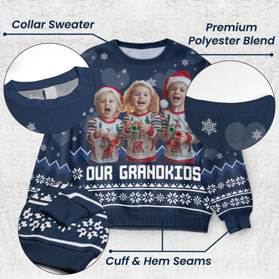 Our Grandkids - Personalized Photo Ugly Sweater