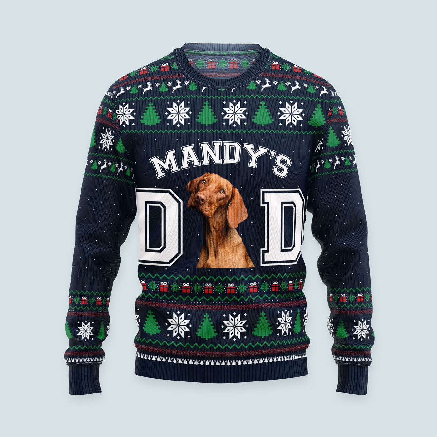 Pet Parents - Personalized Photo Ugly Christmas Sweater