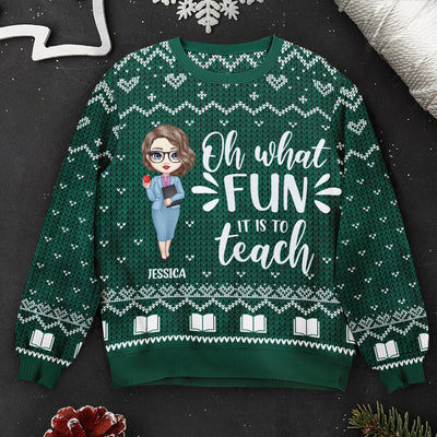Santa's Favorite Teacher - Personalized Ugly Sweater