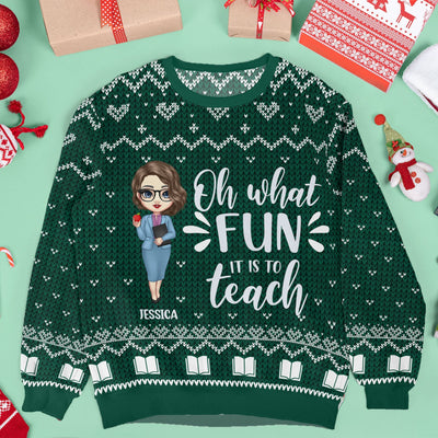 Santa's Favorite Teacher - Personalized Ugly Sweater