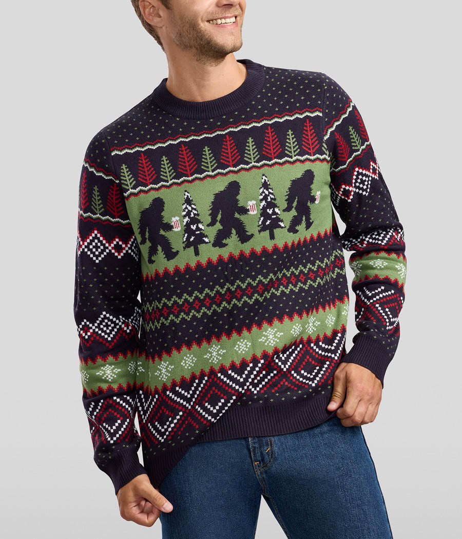 Men's Bigfoot Brew Ugly Christmas Sweater