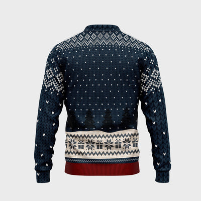 You & Me And The Dogs - Personalized Ugly Sweater